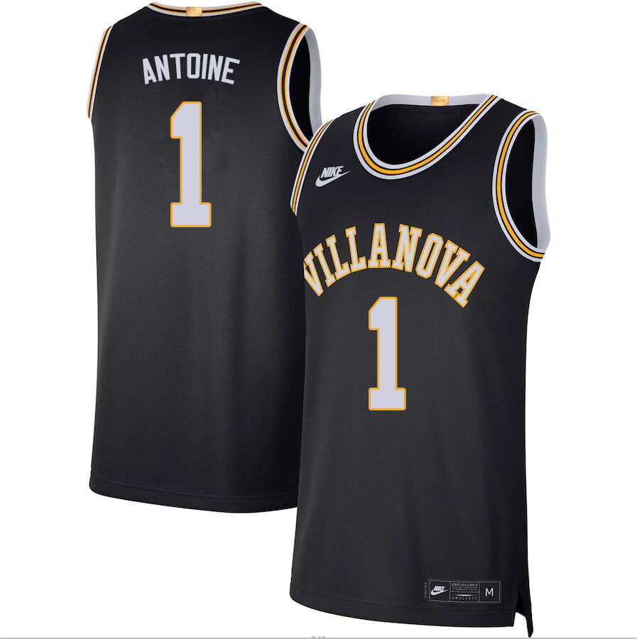 Men #1 Bryan Antoine Villanova Wildcats College Basketball Jerseys Sale-Black - Click Image to Close